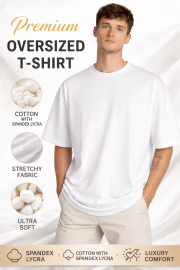 Trionex Oversized Drop Shoulder  Premium Round Neck T-shirt | Cotton | Sizes M-2XL - Image 4